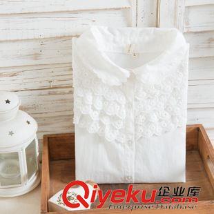 襯衫 四層風(fēng)景 新款刺繡花邊襯衫森林系森女風(fēng)長(zhǎng)袖襯衫批發(fā)cu1953