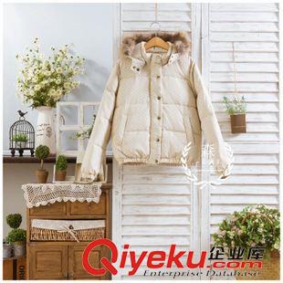 羽絨服 小雨點 日系小清新圓點可脫卸帽長袖羽絨棉服女外套2色 sf4344