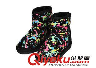 工廠歷年產(chǎn)品（已下架款式） 2014秋冬新款品韓國zp迷彩油漆平底跟保暖女短靴子雪地休閑百搭