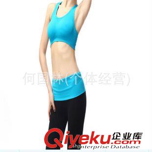 運(yùn)動(dòng)瑜伽健身背心 外貿(mào)余單雙層帶墊 寬肩瑜伽健身 運(yùn)動(dòng)跑步 固定防震 速干工字背心原始圖片2