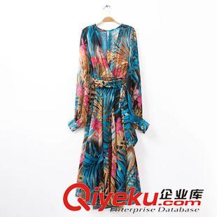 9月29日 冬季歐美女彈力修顯瘦魚尾單排扣長袖長款牛仔連衣裙2ZY-9.737