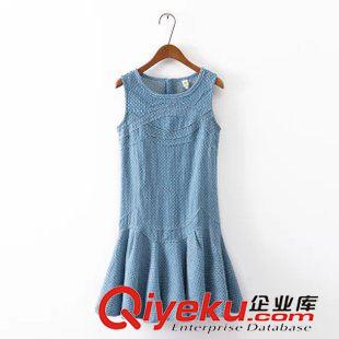 9月29日 2015夏裝新款 歐美風(fēng)修身破洞牛仔連衣裙 傘裙 短裙2ZY-9.736原始圖片3