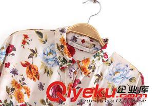 9月21日 甜美春秋新品 女士翻領花朵大口袋中長款長袖襯衫襯衣1TH-9.574原始圖片3
