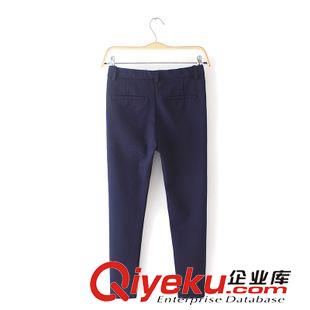 9月11 歐洲站秋冬爆款 女士純色中腰金屬拉鏈口袋顯瘦九分褲10TB-9.334