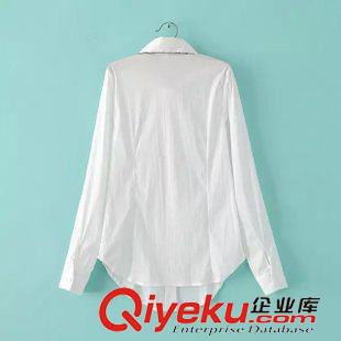 9月12 時尚英倫風(fēng)秋裝 女士彩色桃心刺繡領(lǐng)百搭長袖白襯衫14YY-9.387