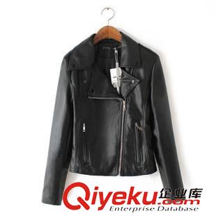 15年9月6-10 時尚秋裝人氣 女士個xa心字母后背修身拉鏈機車皮衣18QQ-9.271原始圖片2