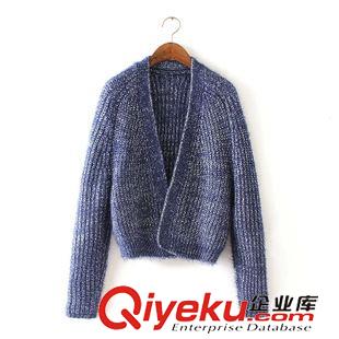 15年9月6-10 韓版秋裝爆款 女士混色亮絲百搭粗棒針混色針織毛衣4FF-9.238原始圖片3