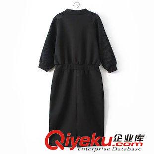 15年8月26-31 歐洲站人氣熱賣爆款 女純色拼接拉鏈修身空氣層連衣裙11RM-8.486原始圖片2