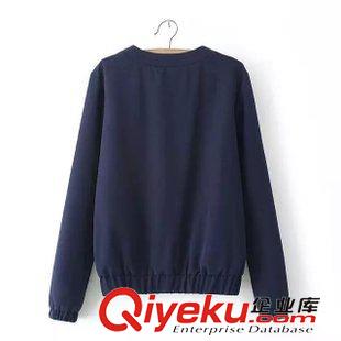 15年8月26-31 2015時尚秋裝熱賣爆款 女娃娃臉拼接印花撞色夾克外套11RM-8.484原始圖片2