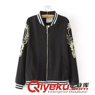 15年8月26-31 英倫風秋裝 女士百搭氣質雙色金線刺繡立領夾克外套11RM-8.479原始圖片2