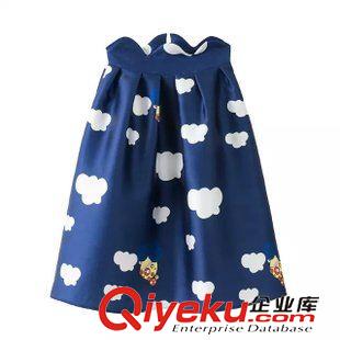 15年8月16-20 歐美個性秋裝 女士云朵印花花瓣腰時尚半身裙20SB-8.278原始圖片2