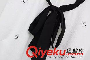 15年8月16-20 甜美秋裝爆款 女士蝴蝶結(jié)系帶領(lǐng)花朵燙鉆百搭長袖襯衫11TT-8.284原始圖片3