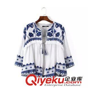 15年8月16-20 時尚休閑秋裝 女流蘇下擺寬松七分袖斗篷針織開衫毛衣14ZW-8.260