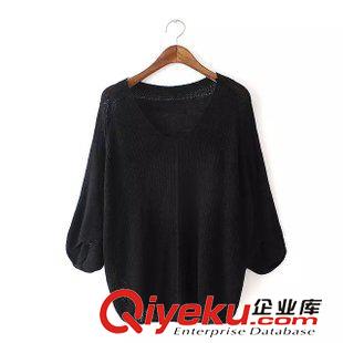 15年8月16-20 韓版百搭秋裝 女士多色V領中袖套頭針織衫11XZ-8.300原始圖片3