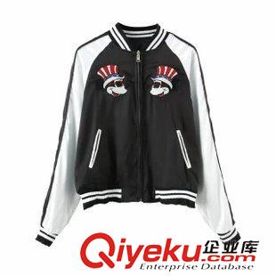 15年8月6-10 歐熱賣爆款 女士雙面穿米奇刺繡雙色棒球服外套1JQ-8.121原始圖片2