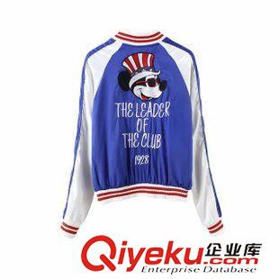 15年8月6-10 歐熱賣爆款 女士雙面穿米奇刺繡雙色棒球服外套1JQ-8.121原始圖片3