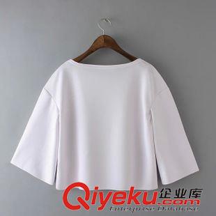 15-6月26-30 歐美風(fēng)個性時尚新款 女士清新花草印花喇叭袖襯衫上衣24BJ-6.470