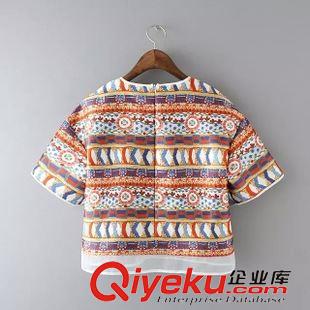 15-6月26-30 時(shí)尚人氣爆款 女士復(fù)古巴洛克風(fēng)情短款短袖套頭襯衫24BJ-6.471