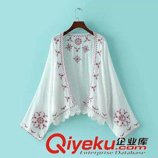 防曬衣 歐美人氣爆款 女士精美刺繡沙灘度假防曬衣外套5XE-7.306