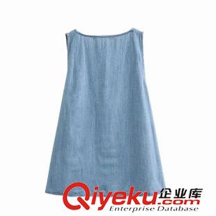 小背心/吊帶衫 甜美夏裝新款 女士大蕾絲鏤空無袖大擺牛仔衫背心1OL-7.047原始圖片2
