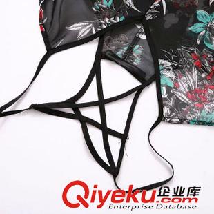 小背心/吊帶衫 歐美大氣新款 女士花朵印花不規(guī)則下擺大擺雪紡吊帶衫1OL-7.048原始圖片3