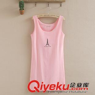小背心/吊帶衫 韓版春季新品女裝 鐵塔印花 圓領無袖背心23JS-3.132原始圖片2