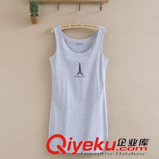 小背心/吊帶衫 韓版春季新品女裝 鐵塔印花 圓領無袖背心23JS-3.132原始圖片3