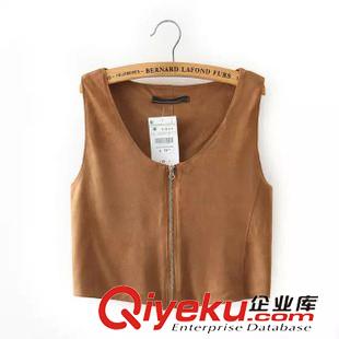 馬甲/背心 歐洲站春秋時(shí)尚新款 女士個(gè)性短款絨面休閑小馬甲1XZ-6.081
