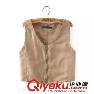 馬甲/背心 歐洲站春秋時(shí)尚新款 女士個(gè)性短款絨面休閑小馬甲1XZ-6.081