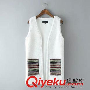 馬甲/背心 歐美風(fēng)時尚氣質(zhì)款 女士霸氣立領(lǐng)雙口袋超長修身馬甲15JY-5.238