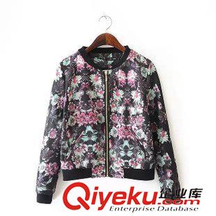 外套 /夾克 歐洲站2015秋季女裝新 肩部幾何刺繡衍縫夾棉牛仔外套23YG-9.744