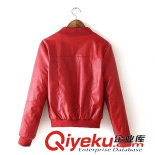 外套 /夾克 歐美風2015秋季女裝 螺紋立領怪獸眼睛印花機車皮衣18LZ-9.721