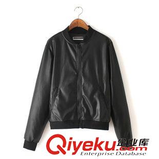 外套 /夾克 歐洲站潮款秋冬女裝  純色立領(lǐng)仿皮夾克百搭棒球服外套18LZ-9.720