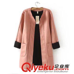 外套 /夾克 歐洲站2015秋冬新品女裝 中長款立體裁剪鹿皮絨外套1DN-9.698