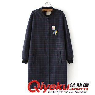 外套 /夾克 歐洲站秋裝外套新 女士小立領翹邊拼皮修身不規則西服4AH-9.468