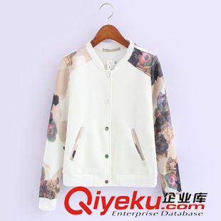 外套 /夾克 清新田園風(fēng)秋裝 女士立領(lǐng)花朵印花插肩袖棒球服百搭外套1DS-9.657