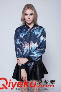 棉衣/棉服 歐洲站秋冬裝新 女熱賣如影隨形幽蘭色夾棉棉服棉衣外套21-10.191原始圖片3
