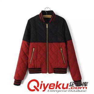 棉衣/棉服 歐美風(fēng)秋裝爆款 女撞色羊羔絨內(nèi)膽連帽糖果色大衣外套14ZW-8.256