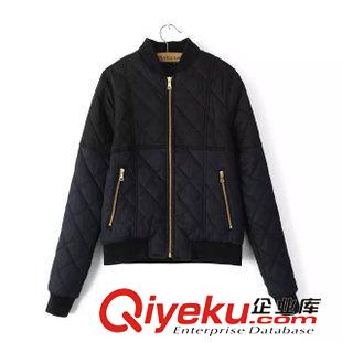 棉衣/棉服 歐美秋冬歐美女裝棉襖女批發 時尚修身拼接短款棉衣5LTB-9.371原始圖片3