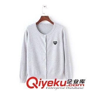 針織衫/毛衣 時尚秋季新款女裝上衣 圓領(lǐng)胸口桃心刺繡長袖針織衫11AK-9.717原始圖片3