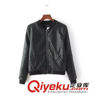 皮衣/皮草 簡約秋冬女裝 女士時尚立領(lǐng)拉鏈夾棉皮衣夾克外套24YG-8.056