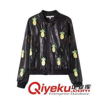 皮衣/皮草 簡約秋冬女裝 女士時尚立領(lǐng)拉鏈夾棉皮衣夾克外套24YG-8.056
