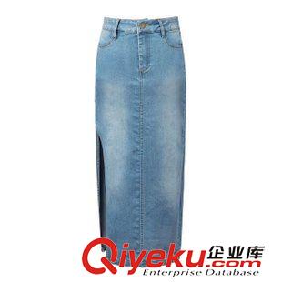 半身裙/短裙 時尚 歐美2015秋裝新款牛仔裙 側(cè)開叉包臀牛仔半身裙2ZY-9.732