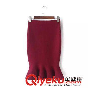 半身裙/短裙 2015秋冬女裝新款短裙 女高腰荷葉邊氣質毛呢格子半裙1JQ-9.682