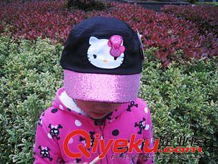 其它外貿(mào)產(chǎn)品 外貿(mào)新款童帽　韓式HELLOKITTY 閃亮卡通女童太陽帽