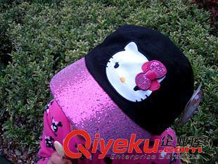 其它外貿(mào)產(chǎn)品 外貿(mào)新款童帽　韓式HELLOKITTY 閃亮卡通女童太陽帽