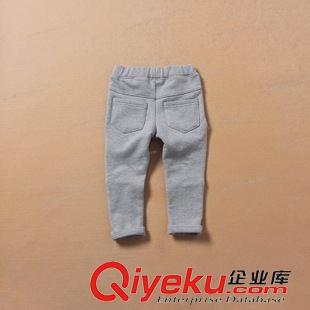 原單 數量有限 外貿原單童裝批發 男童小直筒純棉毛圈拉絨休閑褲 兩色入原始圖片3