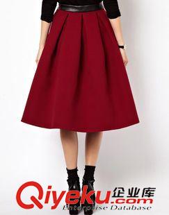 8月20號新款 速賣通EBAY爆款 秋新款復(fù)古高腰半身裙a字中長裙蓬蓬傘裙