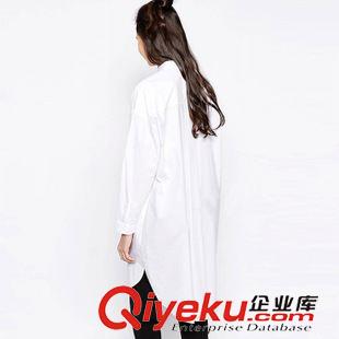 8月30號(hào)新款 2015新款歐美男友風(fēng)前短后長(zhǎng) 百搭寬松襯衫式連衣裙原始圖片2