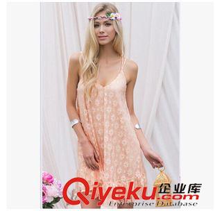 7.10號新款 速賣通熱賣爆款2015時尚ebay新款性感露背蕾絲吊帶連衣裙女